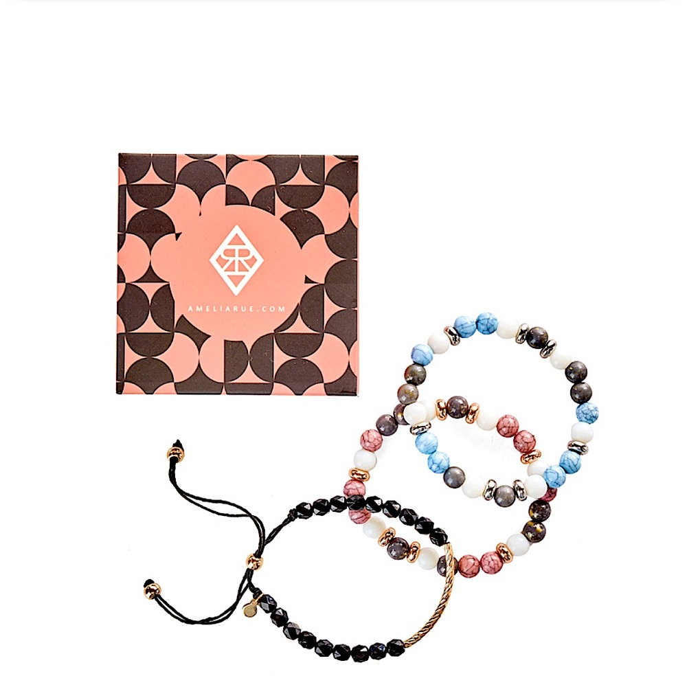 Amelia Rue Kinsley Bracelet 3 piece 
Set, NEW in Box